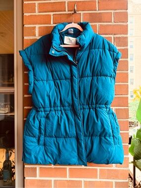 CALIA by Carrie Underwood Teal Quilted Puffer Vest L/XL